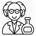 Berufstatiger Chemiker Wissenschaftler Symbol