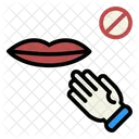 Vermeidung Beruhrung Lippen Symbol