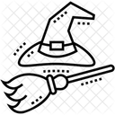 Besen und Hut  Symbol