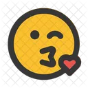 Beso Emoji Emoticon Icono