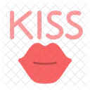 Beso Letras Labios Icono