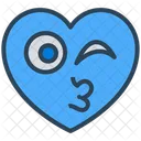 Corazon Emoji Cara Icono