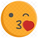 Beso Emoji Labios Icono