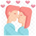 Beso Besos Pareja Icono