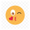 Beso Encantador Emoji Emoticones Icono