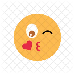 Hermoso beso Emoji Icono