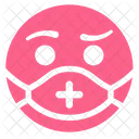 Rosa Besorgt Coronavirus Symbol