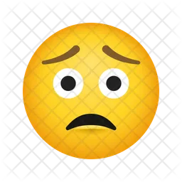 Besorgtes Gesicht Emoji Symbol