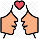 Besos Pareja Cara Icono