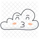 Besos Nube de ojos cerrados  Icono