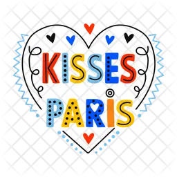 Besos paris  Icono