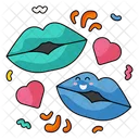 Amor Beso San Valentin Icono