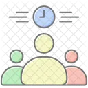 Besprechungsplan Lineales Farbsymbol Icon
