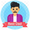 Father Day Banner Best Dad Father Icon