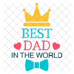 Best Dad Label Logo Icon