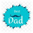 Happy Fathers Day Best Dad Label Fathers Day Badge Icon