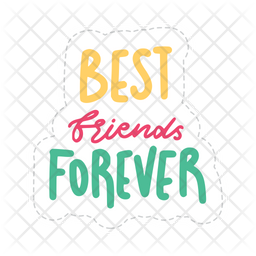 Best friends forever Icon - Download in Sticker Style