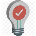 Best Idea Picking Light Bulb With Check Mark Select Idea Icon
