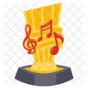 Music Notes Trophy Music Award Music Trophy Icon