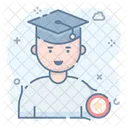 Male Student Professor Pupil Icon