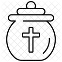 Urne Kreuz Ausrustung Symbol