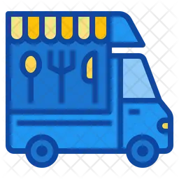 Besteck-Imbiss-Lieferwagen-Street-Food-Truck  Symbol