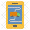 Mobiles Tracking Lieferung Sendungsverfolgung Symbol