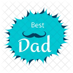 Etikett „Bester Papa“ Logo Symbol