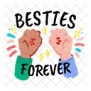 Besties Forever Fist Bumping Friendship Icon