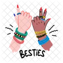 Besties Pose Gesture Friendship Icon