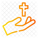 Beten Hand Kreuz Symbol