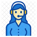 Operator Support Frau Beruf Weiblich Symbol