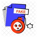 Betrug Dokumente Gefalschte Dokumente Datenangriff Symbol