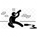 Betrunkener Mann Betrunkener Typ Betrunkener Junge Symbol