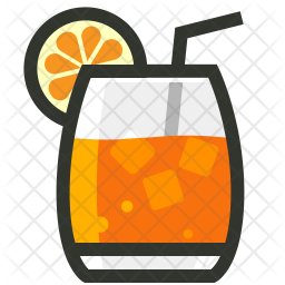 Beverage Icon - Download in Colored Outline Style