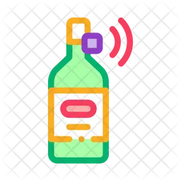 Beverage Bottle With Signal Sensor  Icon