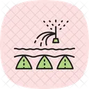 Bewassertes Land Bewassertes Land Symbol