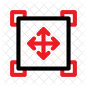 Verschieben Auswahlen Text Symbol
