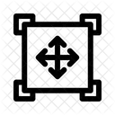 Verschieben Auswahlen Text Symbol