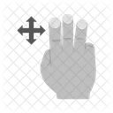 Drei Finger Bewegen Symbol