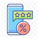 Bewertung Fur Rabatt Handy Smartphone Symbol