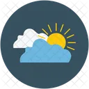 Bewolkt Prognose Sonnig Symbol