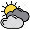 Bewolkt Wolke Wetter Symbol