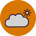 Bewolkt Sonnig Bewolkt Sonnenaufgang Icon