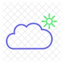 Bewolkt Sonnig Bewolkt Sonnenaufgang Icon