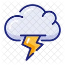 Gewitterwolke Blitz Sturm Symbol