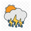 Bewölkt Regen  Symbol