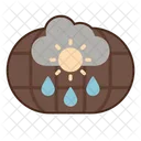 Bewölkt Regen  Symbol