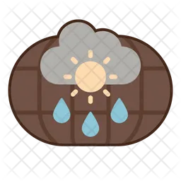 Bewölkt Regen  Symbol