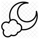 Bewölkte Nacht  Symbol